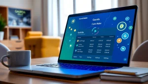 Manage your digital assets securely with the gaurda wallet interface in a professional setting.