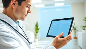 Engage with eprescribing platforms on a digital tablet in a modern clinic.