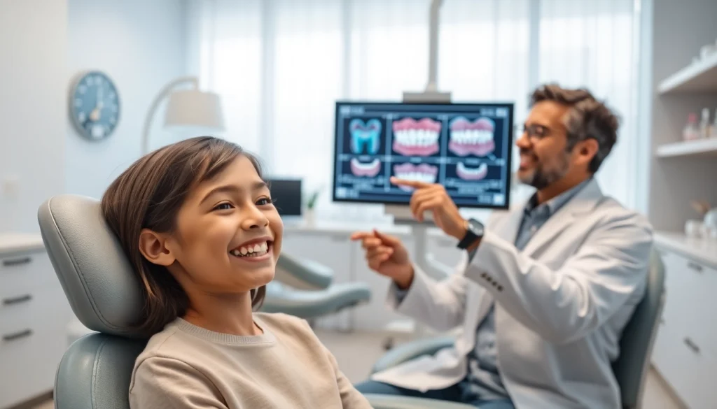 Examining a patient for braces Myrtle Beach in a welcoming orthodontic clinic.
